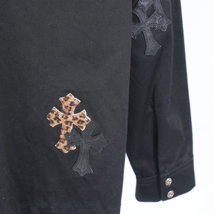 CHROME HEARTS CHEETAH PATCH WORK JACKET