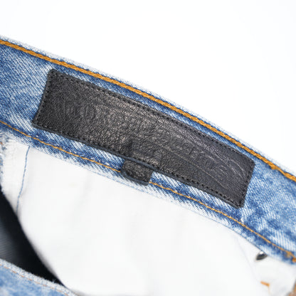 CHROME HEARTS FLOODED ORANGE PATCH LIGHT WASH LEVIS DENIM