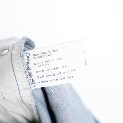 CHROME HEARTS FLOODED ORANGE PATCH LIGHT WASH LEVIS DENIM