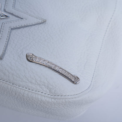 CHROME HEARTS WHITE NIP & TUCK STAR EMBELLISHED PURSE