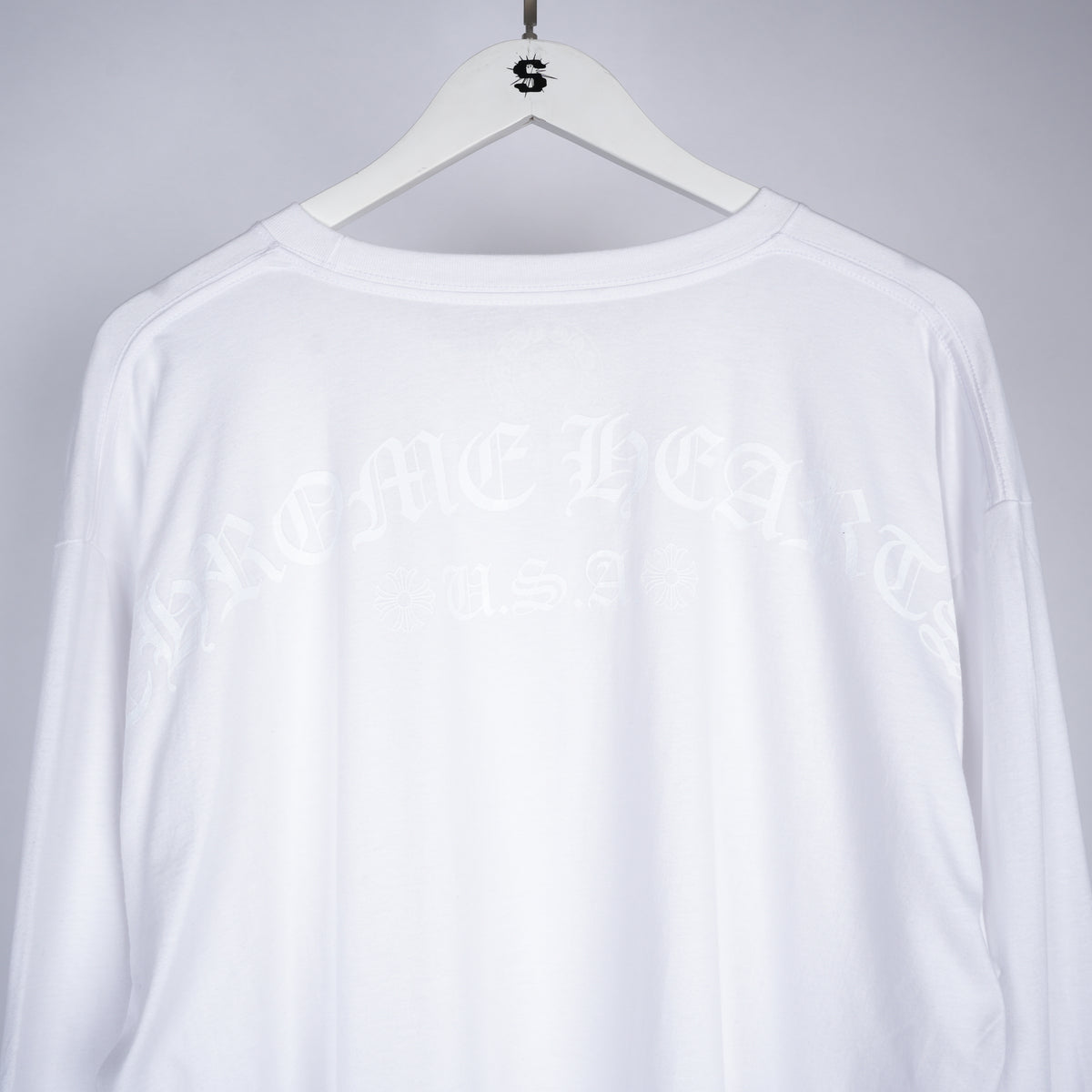 CHROME HEARTS WHITE FLORAL PRINT POCKET LONG SLEEVE