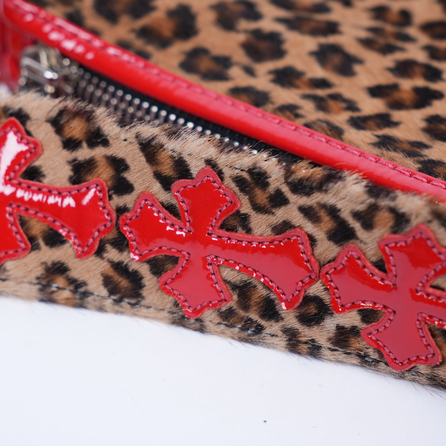 CHROME HEARTS CHEETAH CHICKEN NUGGET PURSE