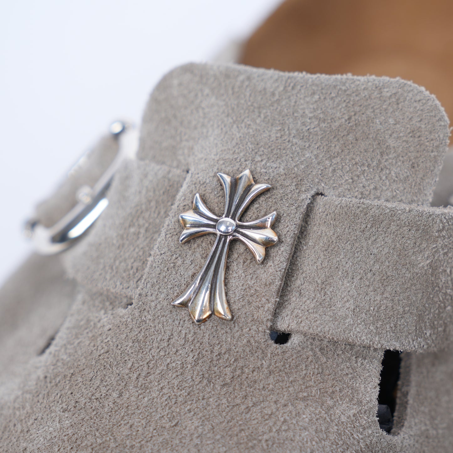 CHROME HEARTS BIRKENSTOCK DAGGER SUEDE BOSTON CLOGS