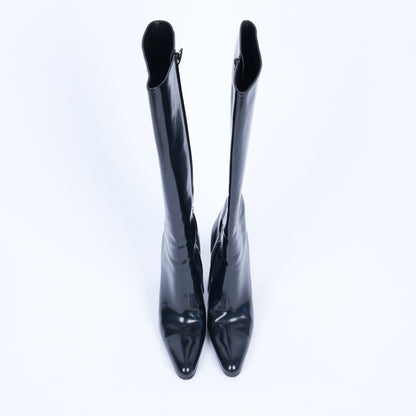 BALENCIAGA KNEE HIGH LEATHER BOOTS