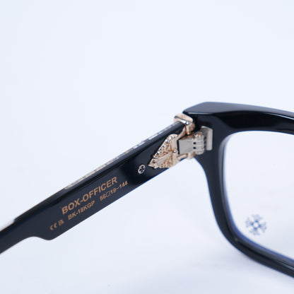 CHROME HEARTS GLOSSY BOX OFFICER GLASSES GOLD