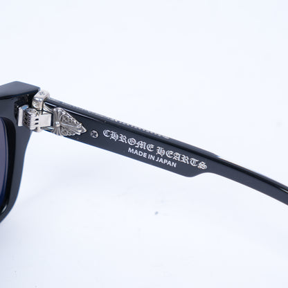 CHROME HEARTS GLOSSY BOX OFFICER SUNGLASSES WITH DIAMOND