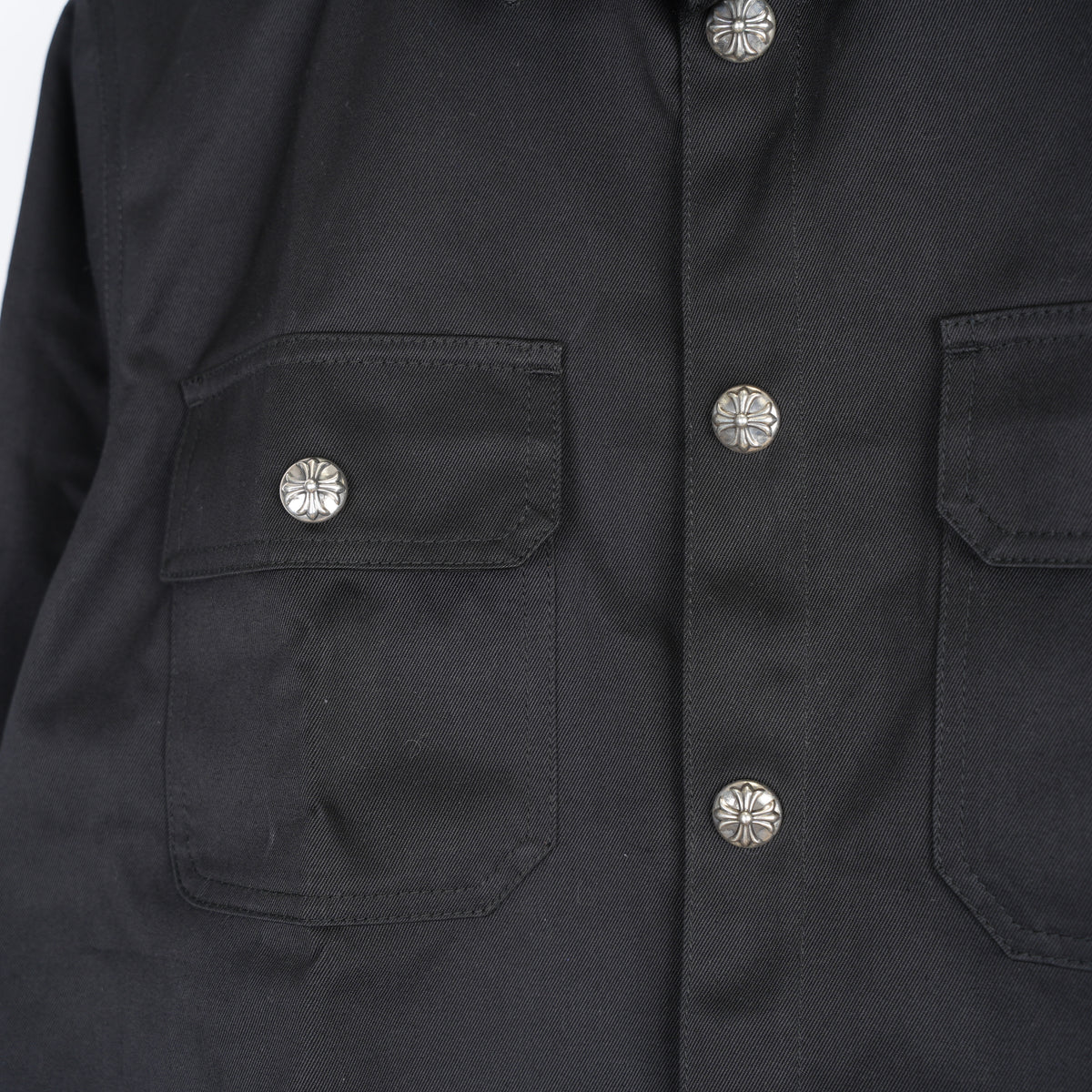 CHROME HEARTS PLAIN BLACK WORK DOG JACKET
