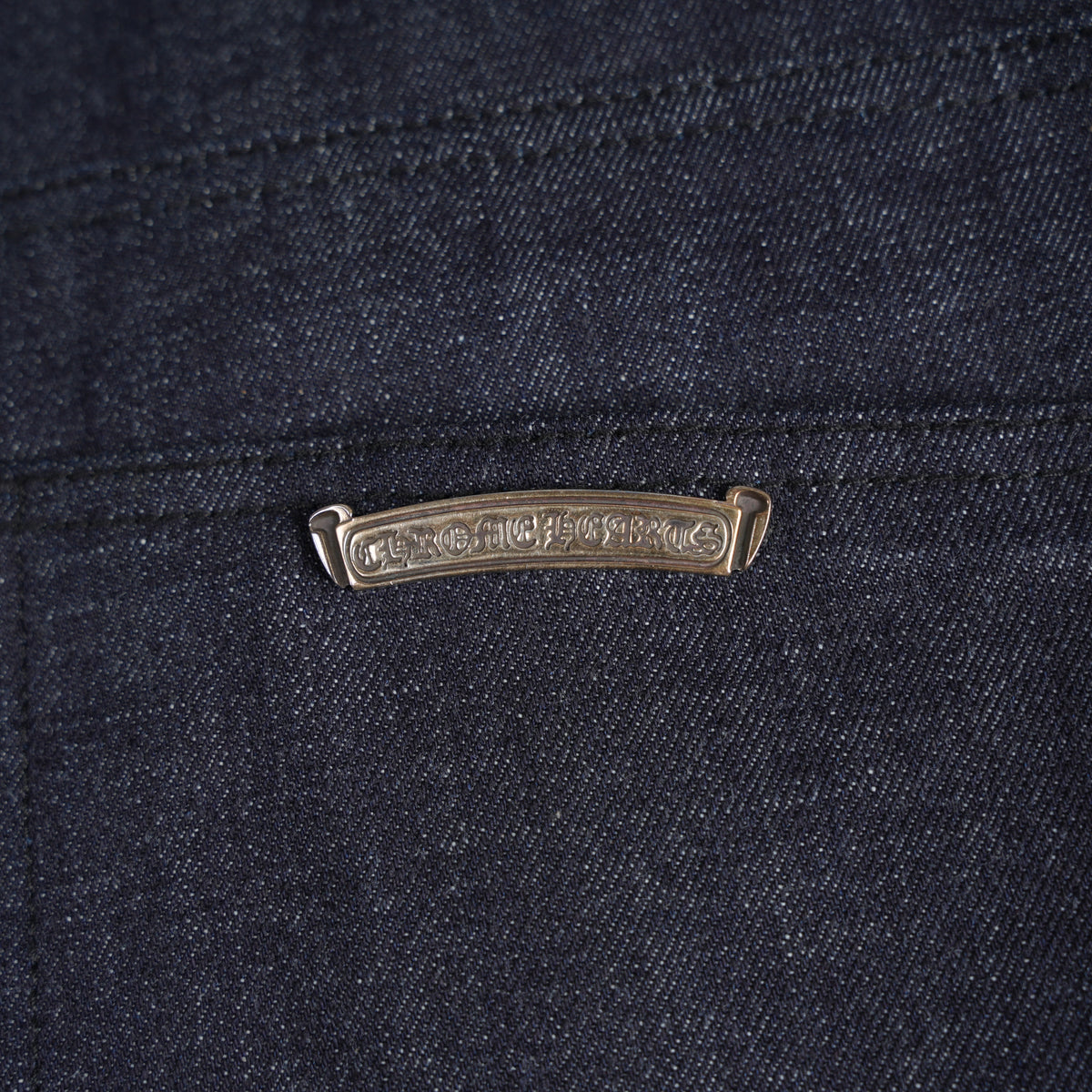 CHROME HEARTS INDIGO KS CUT JEANS SZ 33