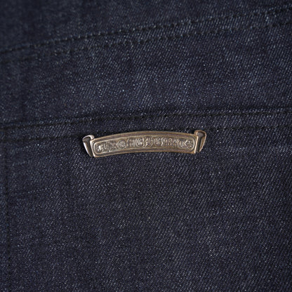 CHROME HEARTS INDIGO KS CUT JEANS SZ 33
