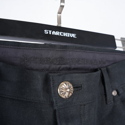 CHROME HEARTS BLACK KS CUT DENIM