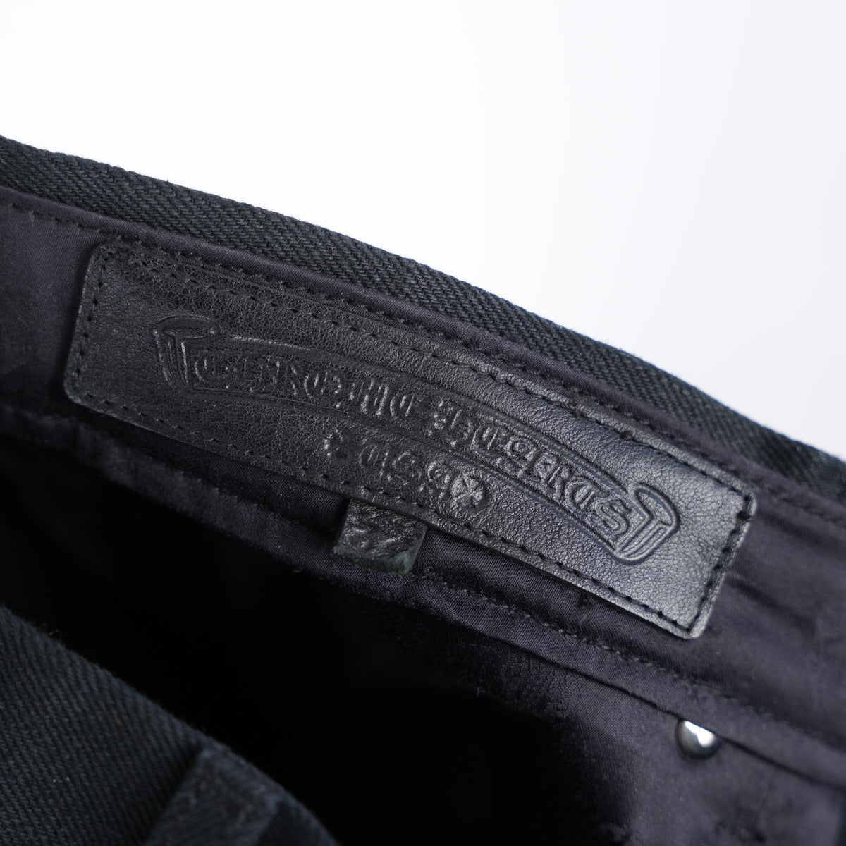 CHROME HEARTS BLACK KS CUT DENIM
