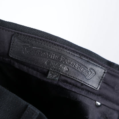 CHROME HEARTS BLACK KS CUT DENIM