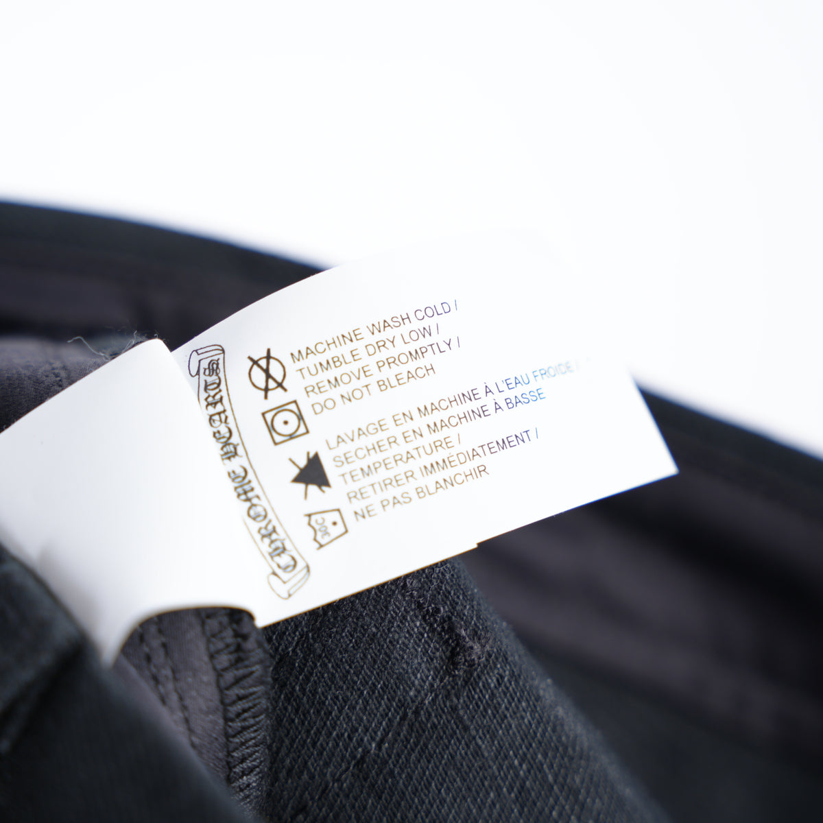 CHROME HEARTS BLACK KS CUT DENIM