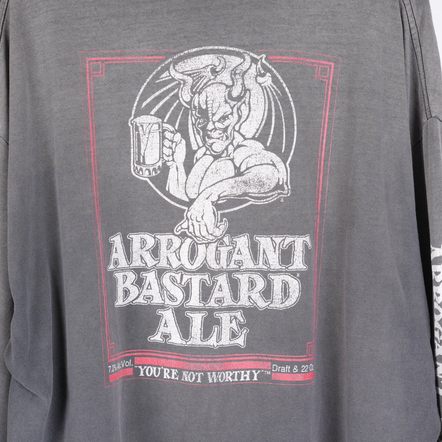 VINTAGE ARROGANT BASTARD ALE FADED LONG SLEEVE T-SHIRT