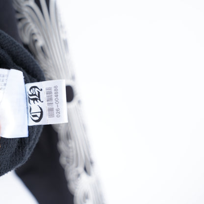 CHROME HEARTS BLACK THERMAL HORSESHOE FLORAL DAGGER ZIP UP