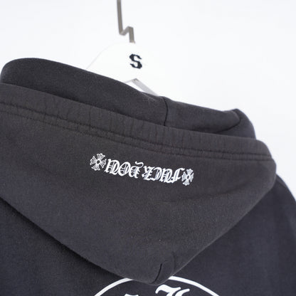 CHROME HEARTS BLACK THERMAL HORSESHOE FLORAL DAGGER ZIP UP