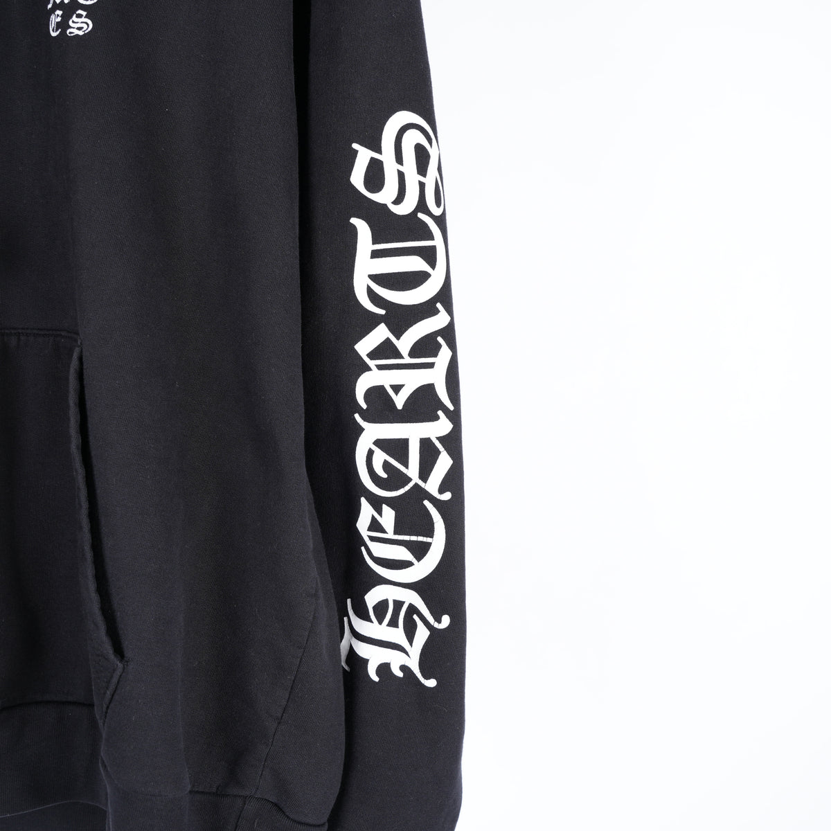 CHROME HEARTS BLACK SCROLL LOGO PULL OVER HOODIE