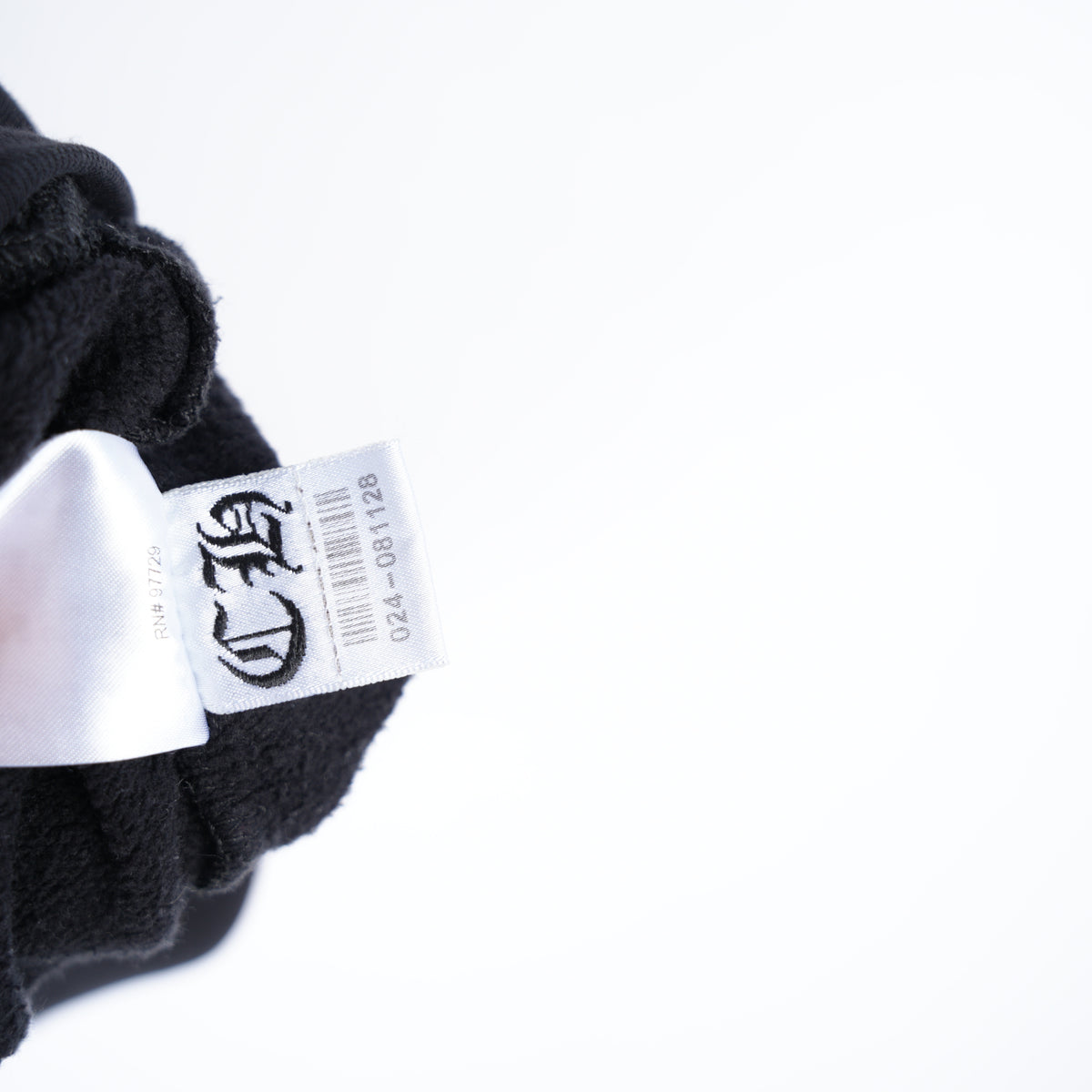 CHROME HEARTS BLACK SCROLL LOGO PULL OVER HOODIE