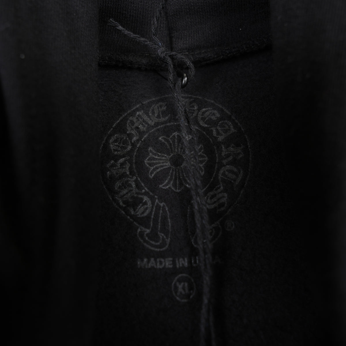 CHROME HEARTS BLACK HORSESHOE FLORAL PULLOVER HOODIE