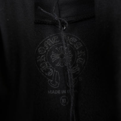 CHROME HEARTS BLACK HORSESHOE FLORAL PULLOVER HOODIE