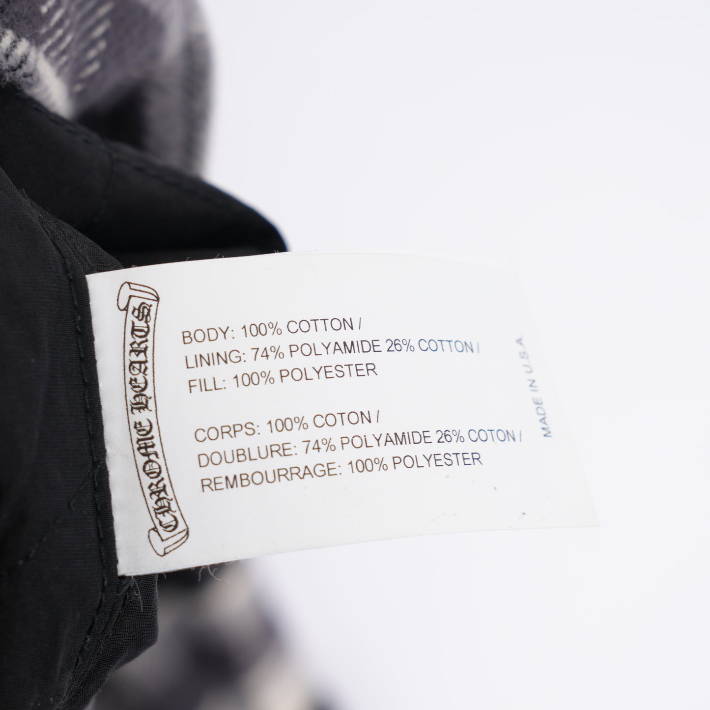 Chrome Hearts GREY QUILTED FLANNEL