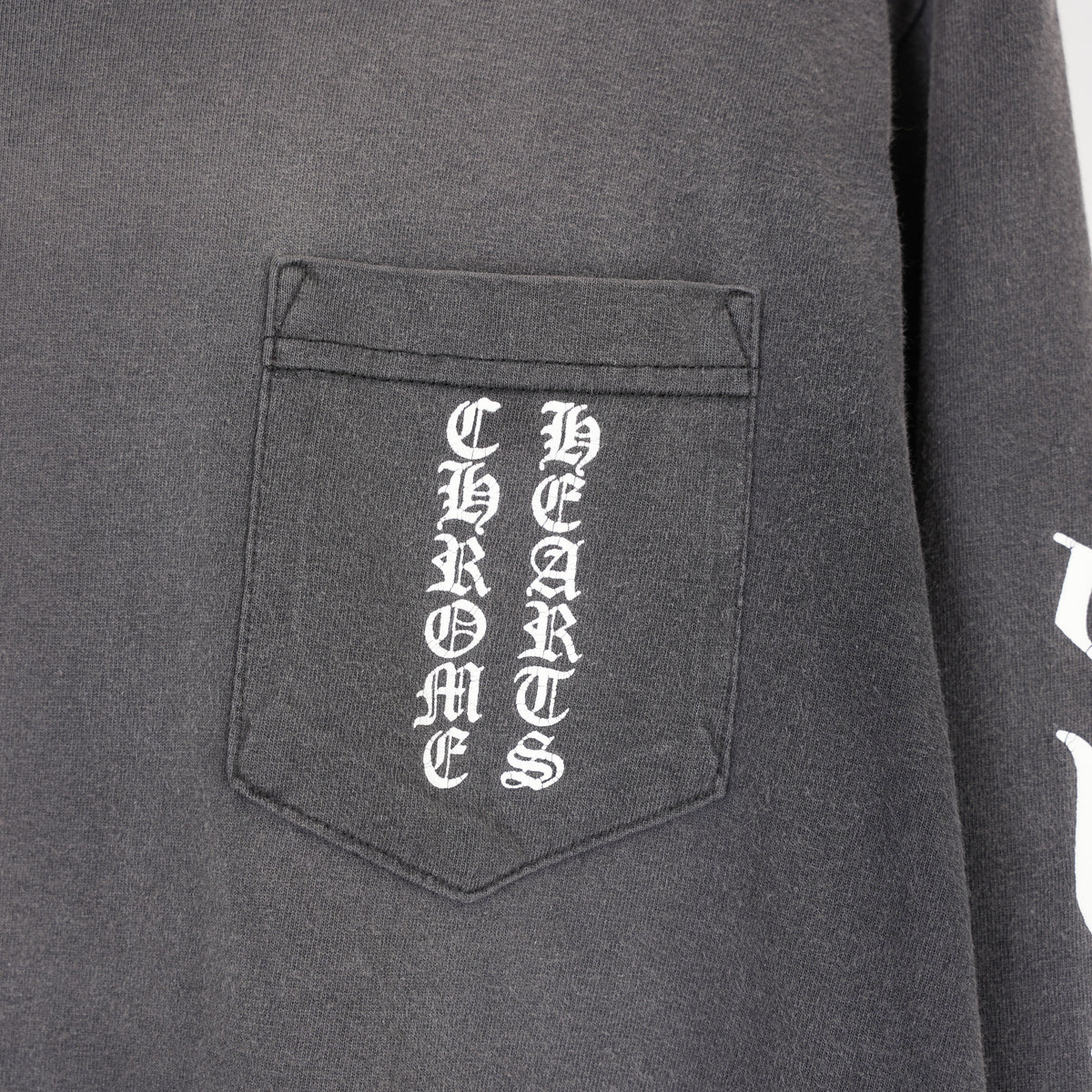 CHROME HEARTS SCRIPT POCKET LONG SLEEVE TEE