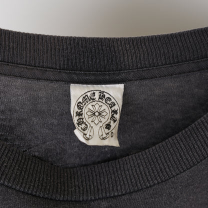 CHROME HEARTS FADED VINTAGE DAGGER POCKET FLORAL LONG SLEEVE TEE