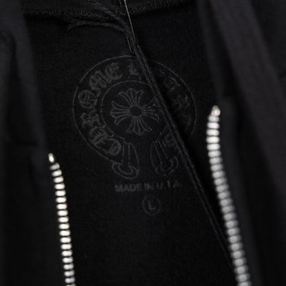 CHROME HEARTS SCROLL LOGO DAGGER ZIP UP HOODIE