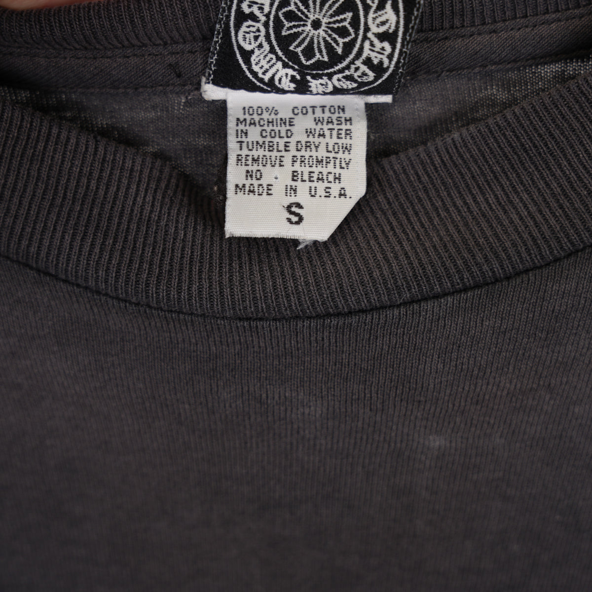 CHROME HEARTS FADED VINTAGE DAGGER POCKET CROSS LONG SLEEVE TEE