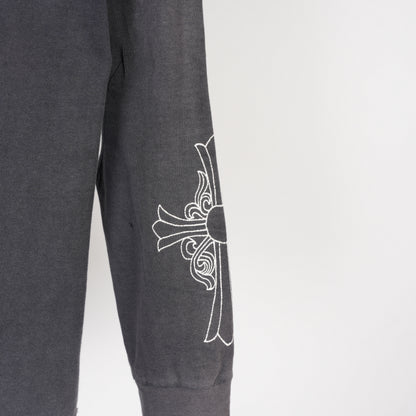 CHROME HEARTS FADED VINTAGE DAGGER POCKET CROSS LONG SLEEVE TEE