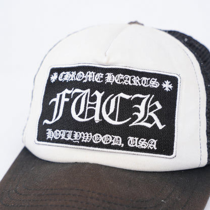 CHROME HEARTS SUNFADED 'FUCK' HOLLYWOOD TRUCKER HAT