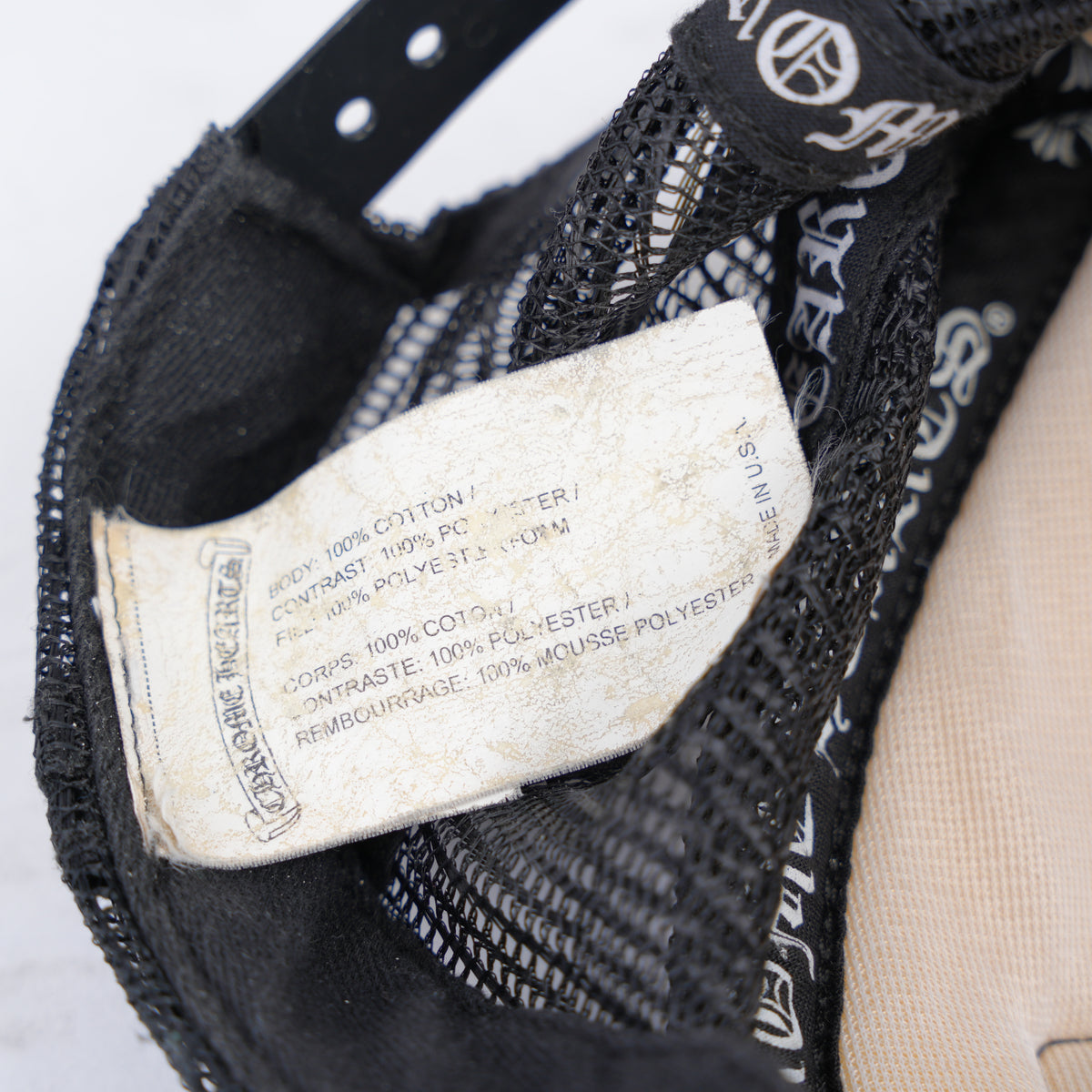 CHROME HEARTS SUNFADED 'FUCK' HOLLYWOOD TRUCKER HAT