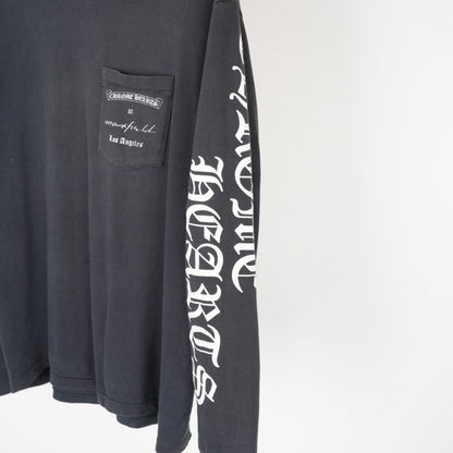 CHROME HEARTS 1990'S BLACK VINTAGE MAXFIELD LONG SLEEVE VINE DAGGER T-SHIRT