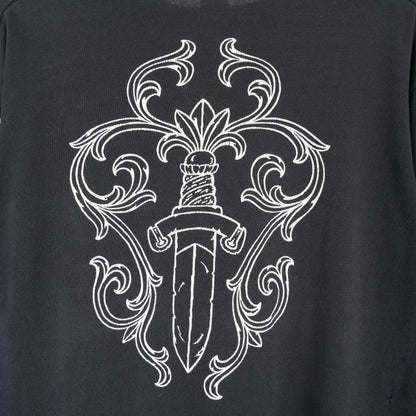 CHROME HEARTS 1990'S BLACK VINTAGE MAXFIELD LONG SLEEVE VINE DAGGER T-SHIRT
