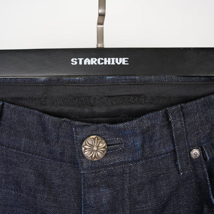 CHROME HEARTS INDIGO KS CUT JEANS SZ 32