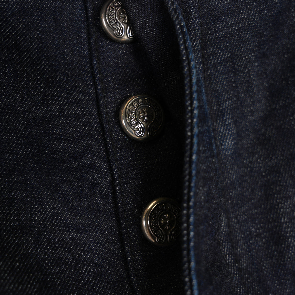 CHROME HEARTS INDIGO KS CUT JEANS SZ 32
