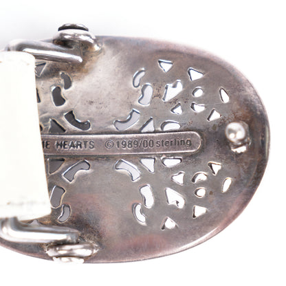CHROME HEARTS OVAL BUCKLE WITH WHITE STRAP