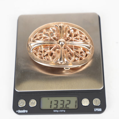 CHROME HEARTS BRONZE OVAL 1.5" BELT BUCKLE