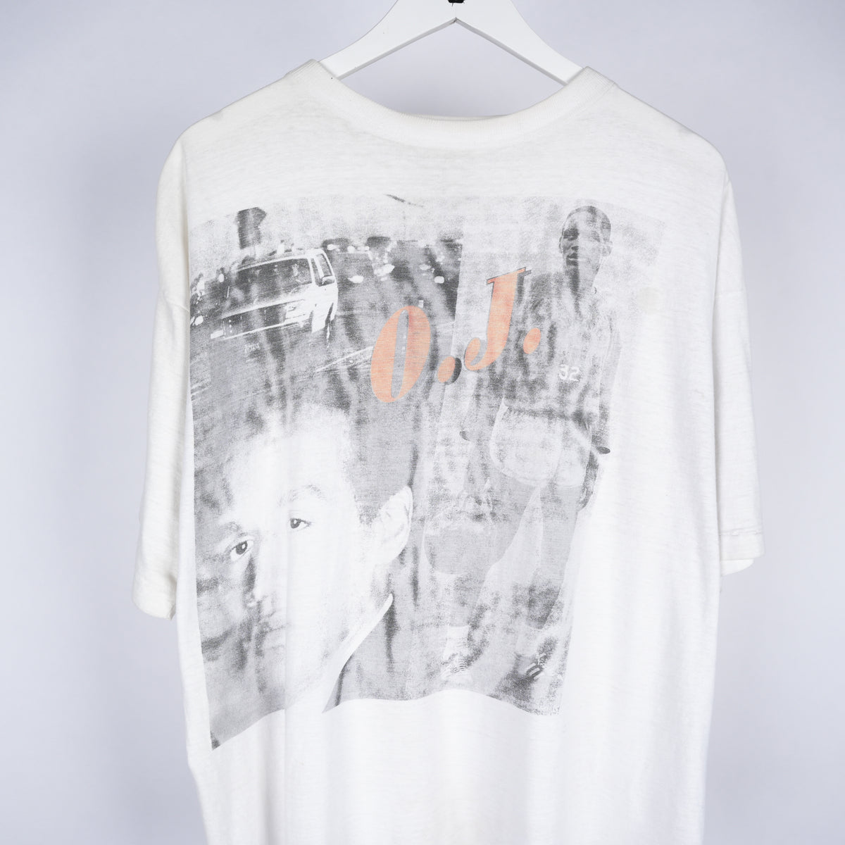 VINTAGE FADED OJ BRONCO WHITE TEE