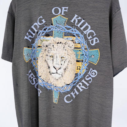 VINTAGE KING OF KINGS FADED THRASHED JESUS TEE