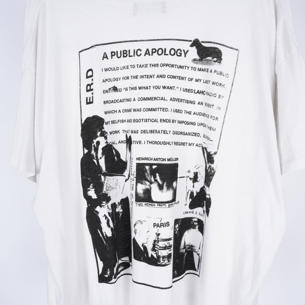 ENFANTS RICHES DÉPRIMÉS  'A PUBLIC APOLOGY' TEE