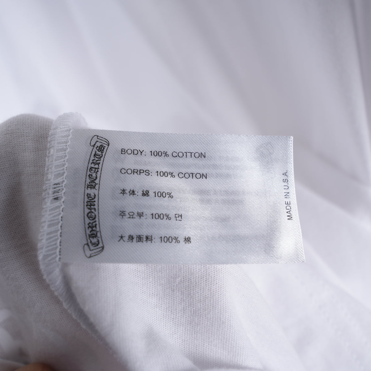 CHROME HEARTS WHITE FLORAL PRINT POCKET LONG SLEEVE