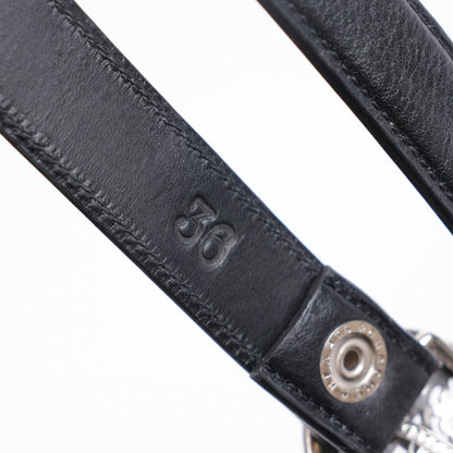 CHROME HEARTS 1 INCH OVAL BUCKLE W BLACK STRAP