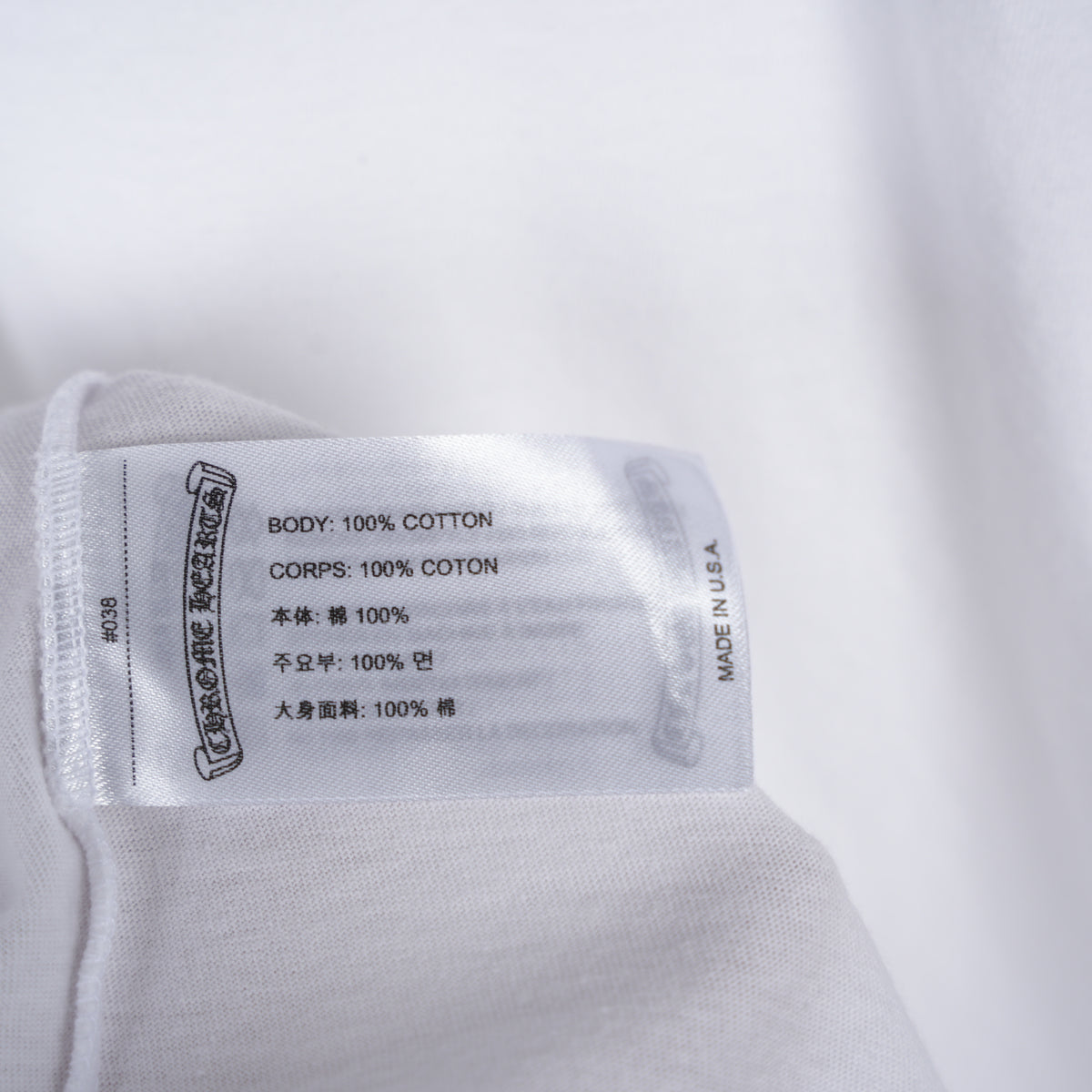 CHROME HEARTS WHITE FLORAL PRINT POCKET LONG SLEEVE
