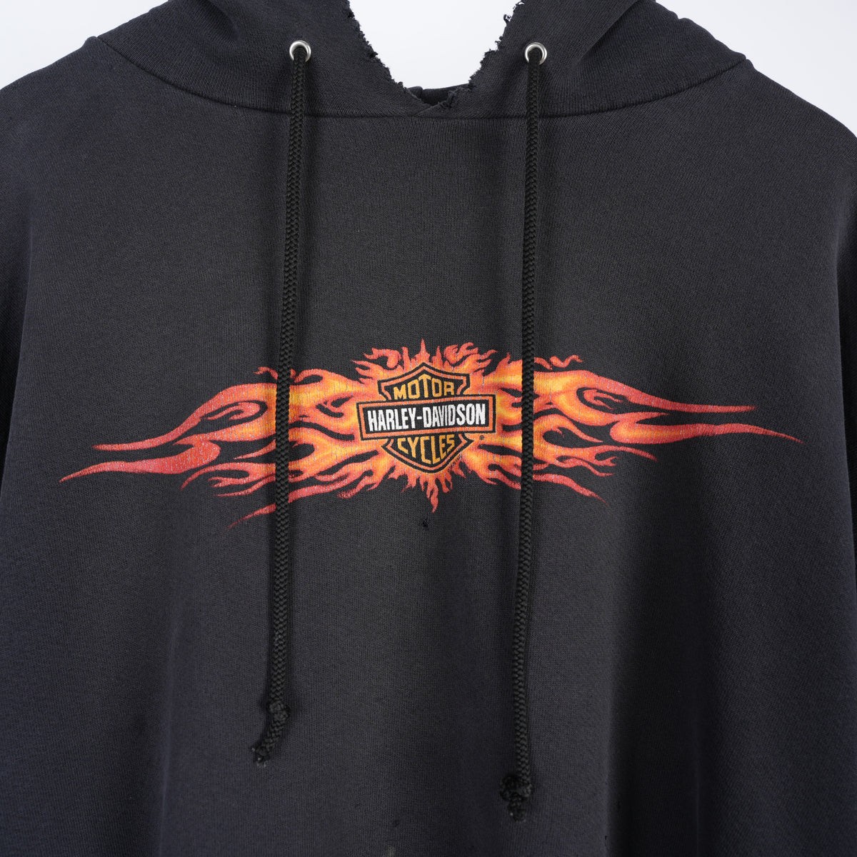 VINTAGE THRASHED HARLEY DAVIDSON PULL OVER HOODIE