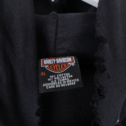 VINTAGE THRASHED HARLEY DAVIDSON PULL OVER HOODIE