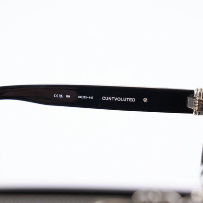 CHROME HEARTS BLACK CUNTVOLUTED GLASSES