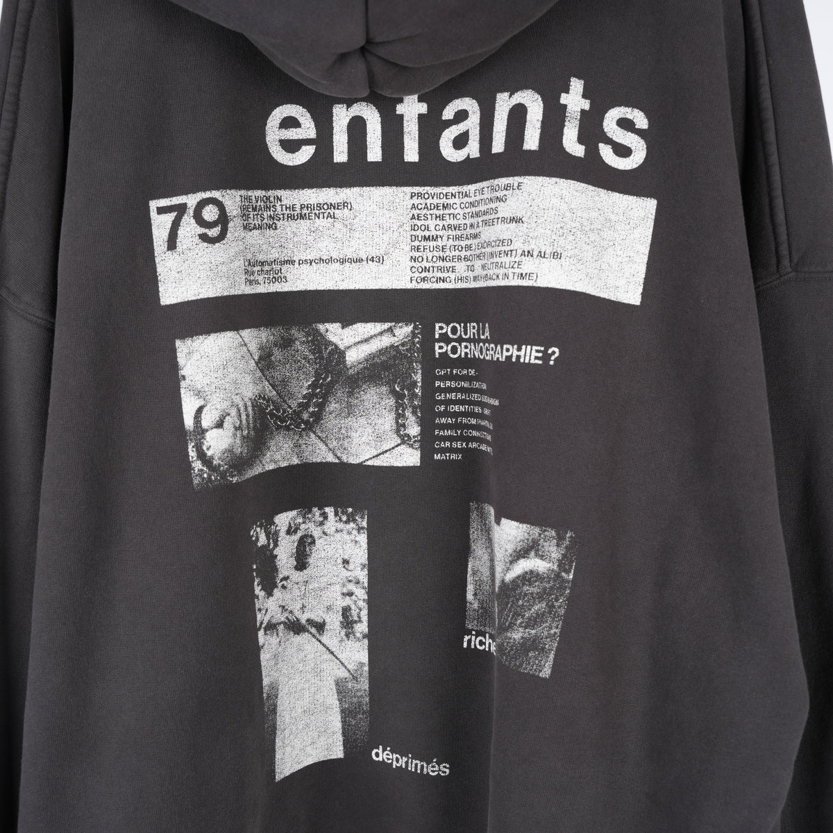 ENFANTS RICHES DÉPRIMÉS ERD 'POUR LA PORNOGRAPHIE?' PULLOVER HOODIE