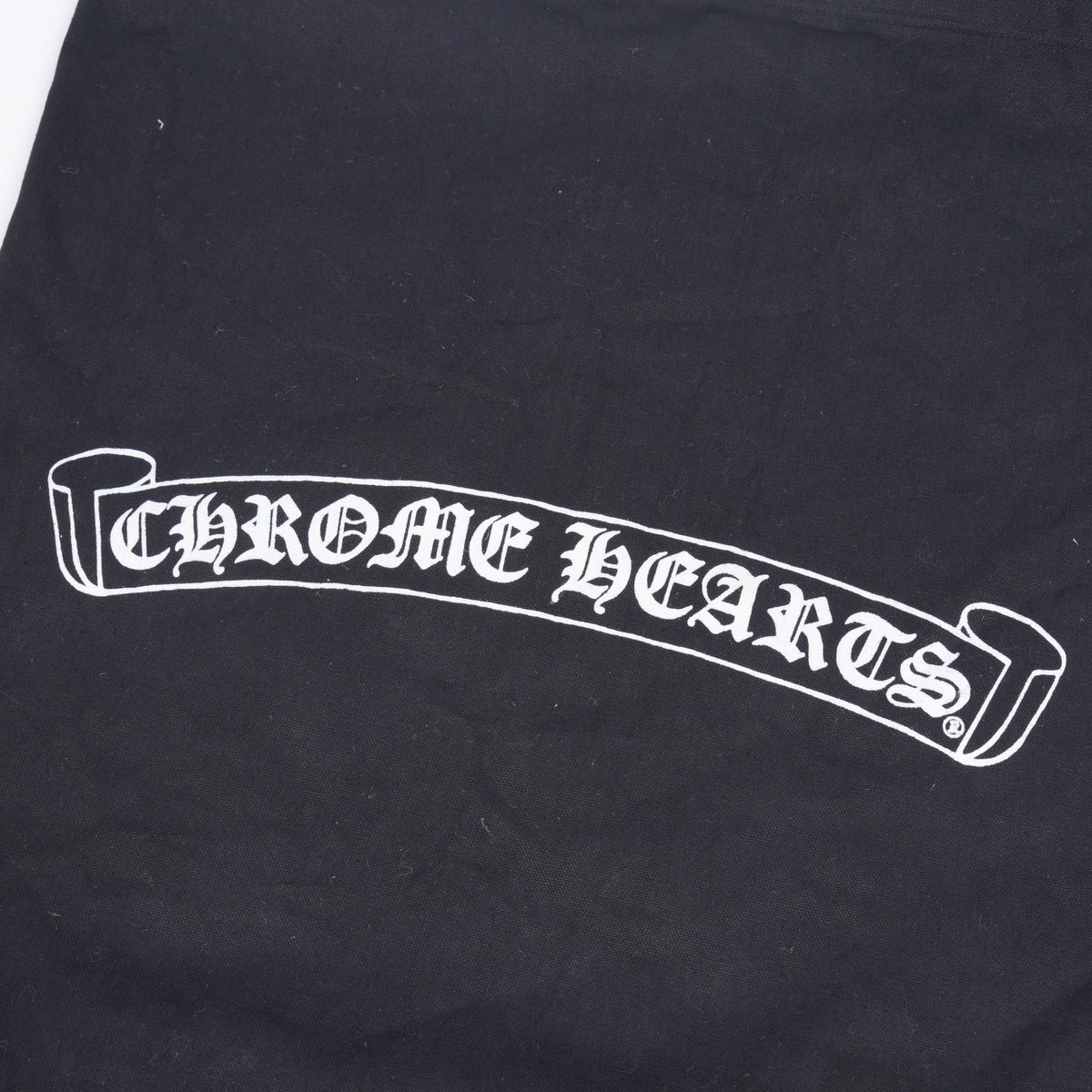CHROME HEARTS DRAWSTRING SCROLL LOGO BAG