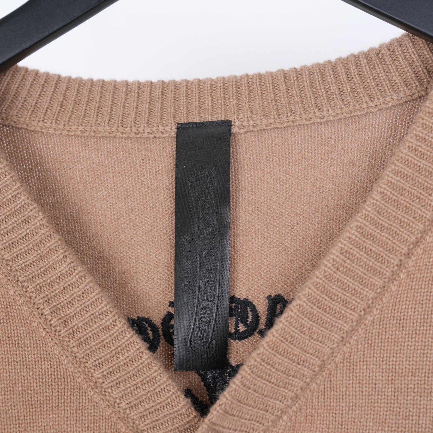 CHROME HEARTS EMBRODIERED TRIPLE CROSS CASHMERE CARDIGAN